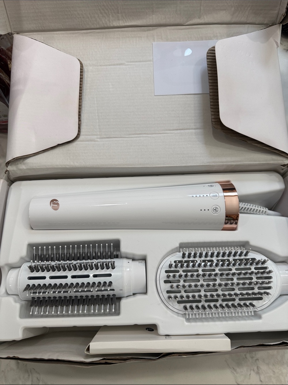 T3 AireBrush Duo Interchangeable Hot Air Blow Dry Brush with Two Attachments